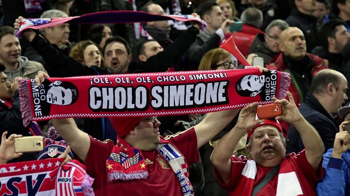 Telediario 1 - Así ha festejado la afición del Atlético el pase a cuartos de la Champions