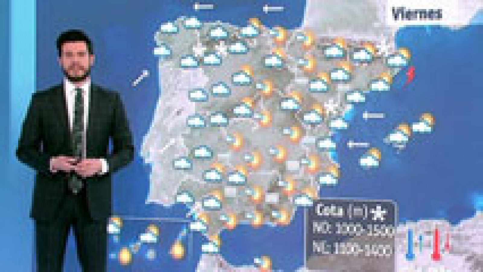 El tiempo: Nubes y precipitaciones en la península con temperaturas en ligero ascenso | RTVE Play