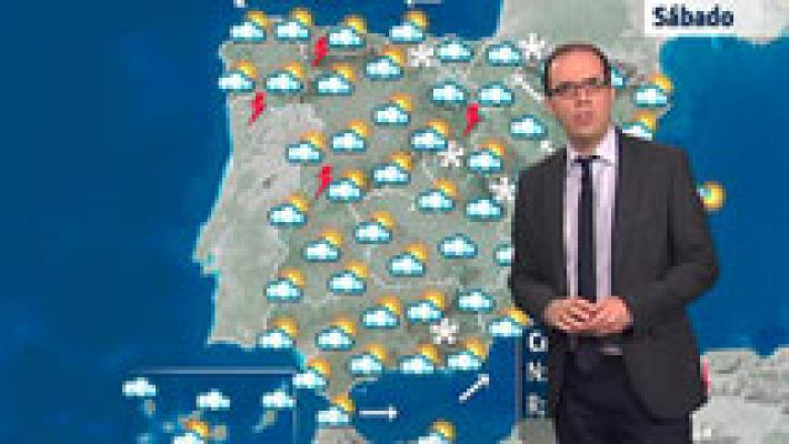 El tiempo - Lluvias fuertes en el centro y el norte de la Península