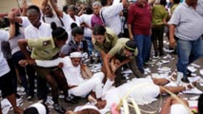 Telediario 1 - Liberados varios opositores cubanos detenidos antes de la llegada de Obama a la isla