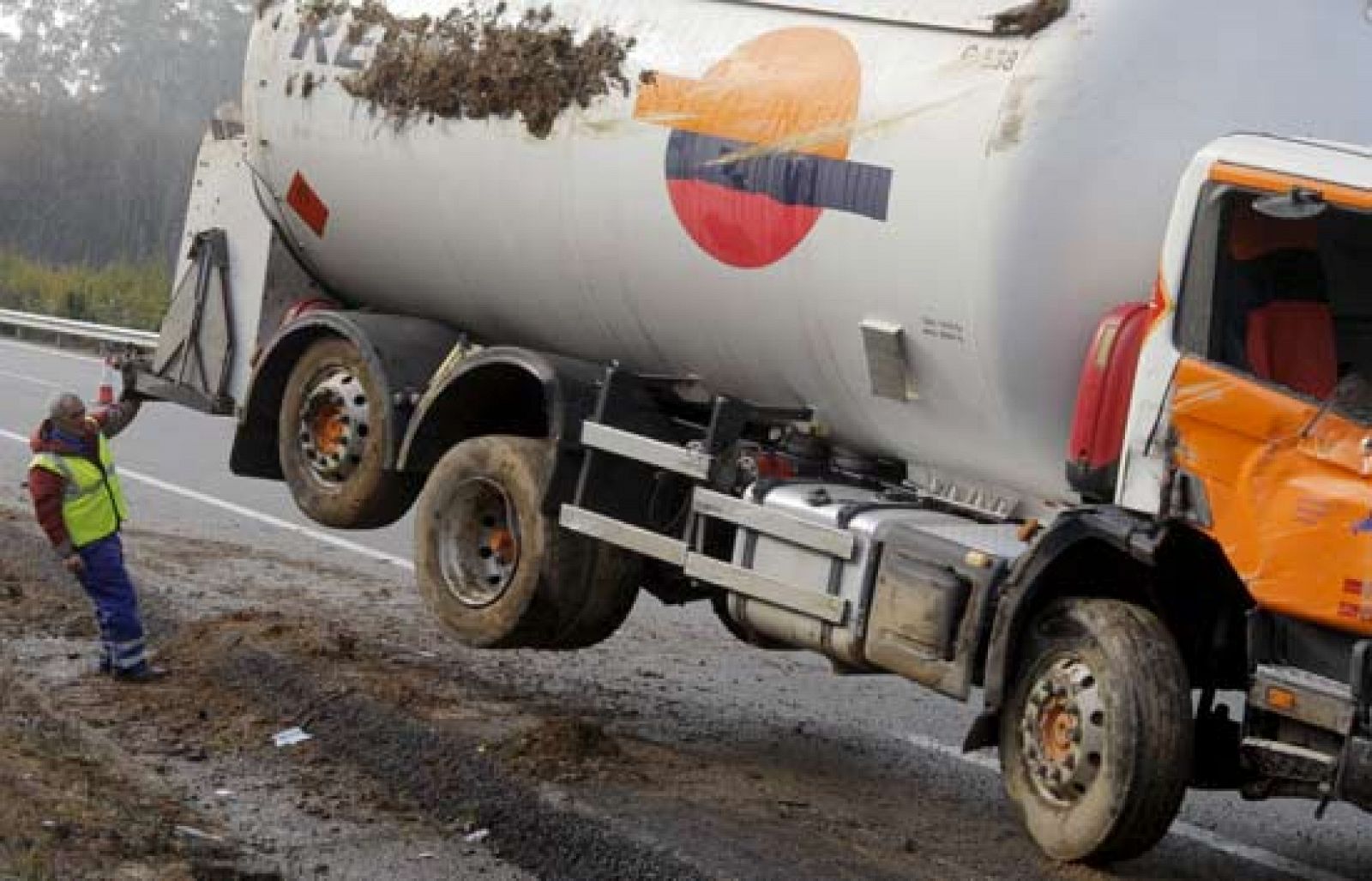 Accidentes en cadena en la AP-9