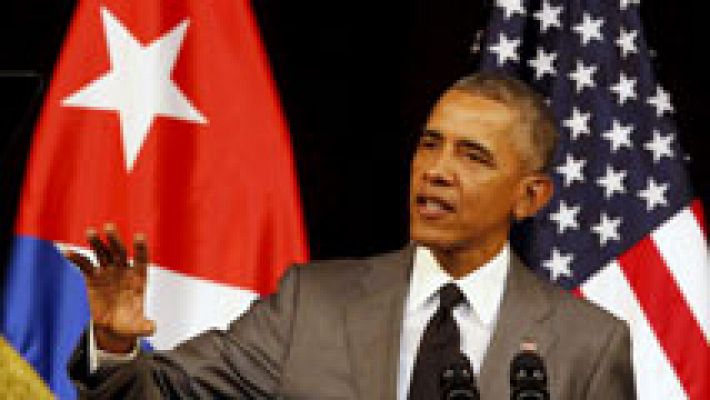 Telediario 1 - Obama pide que se reconstruyan los lazos con el exilio cubano