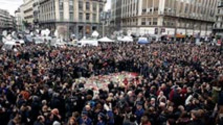 Minutos de silencio en Madrid y Bruselas 