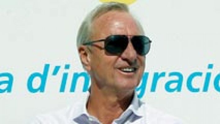 Telediario 1 - Cruyff, convencido de superar su cáncer