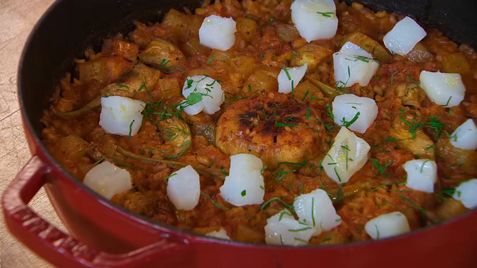 Receta de arroz al horno con bacalao