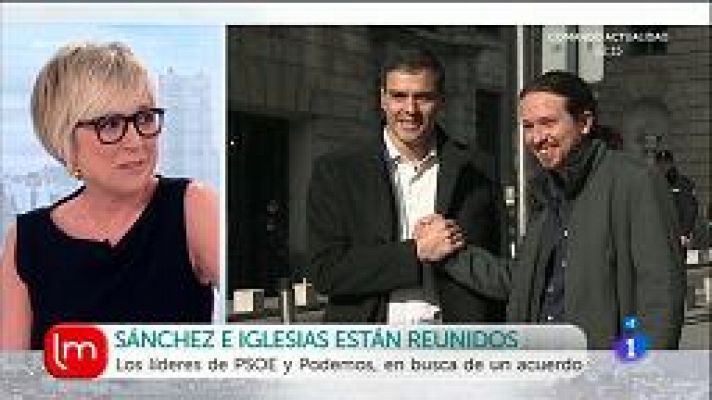 Pedro Sánchez y Pablo Iglesias, reunidos