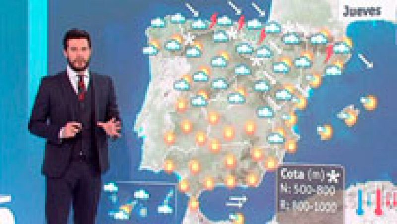 Lluvia y nieve en la mitad norte y desplome de las temperaturas