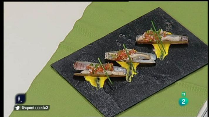 RTVE Cocina - Navajas con crema de ajos y tomates y un Stroiser