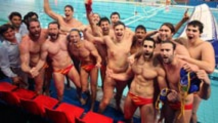 Telediario 1 - La selección masculina de waterpolo se clasifica para los Juegos de Río