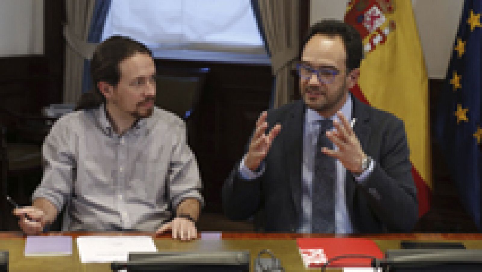 Telediario 1: PSOE lamenta no seguir negociando con Podemos y éstos le recriminan hacer "paripé" | RTVE Play