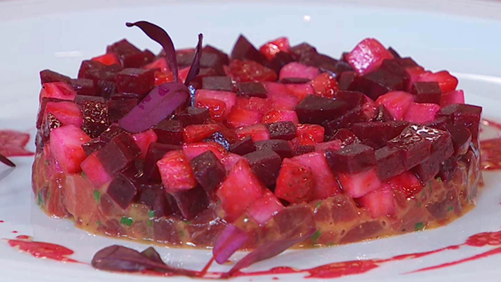 Receta de tartar de atún con fresones