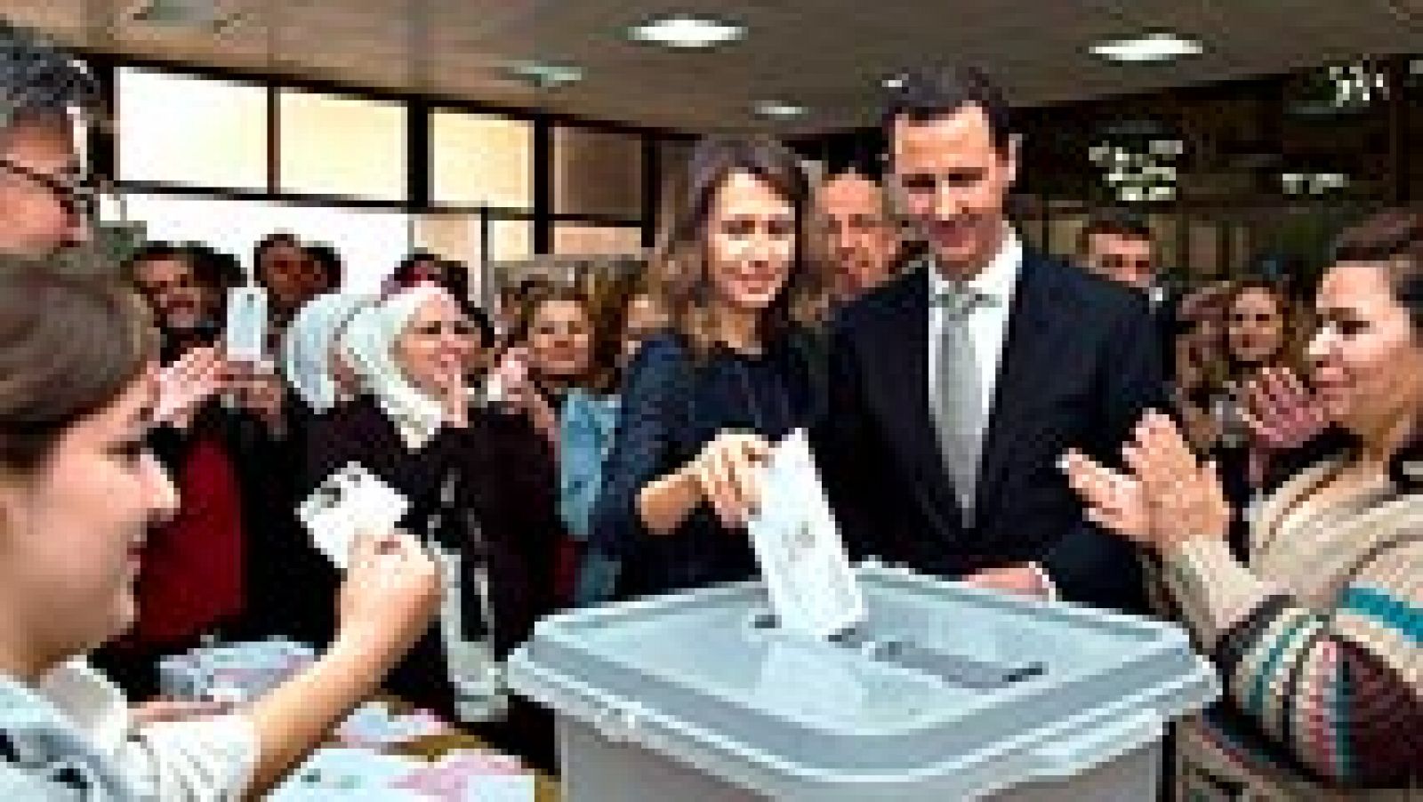 Telediario 1: Siria vota entre las bombas y con la vista puesta en Ginebra | RTVE Play