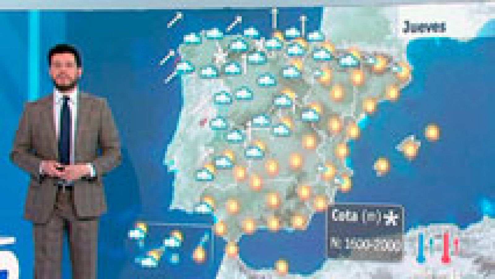Lluvias en el tercio norte peninsular con temperaturas en ascenso generalizado