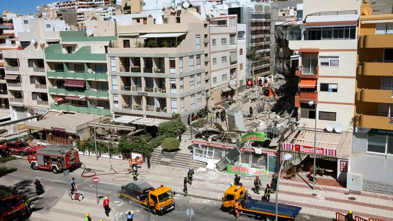 Un edificio de viviendas se ha desplomado en Tenerife