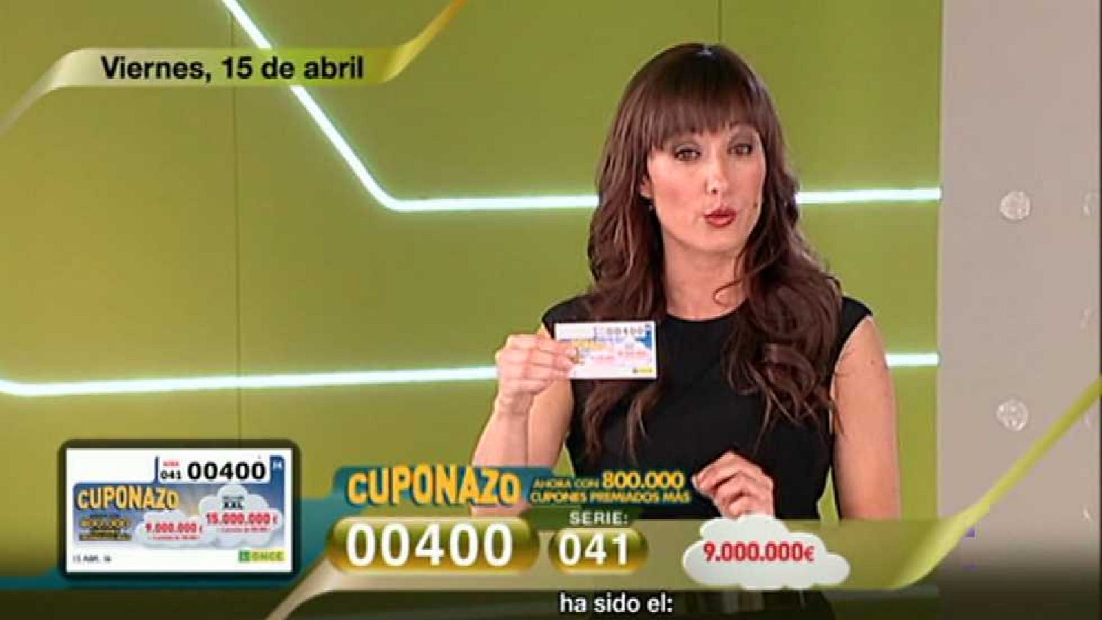 Sorteo ONCE - 15/04/16 - ver ahora