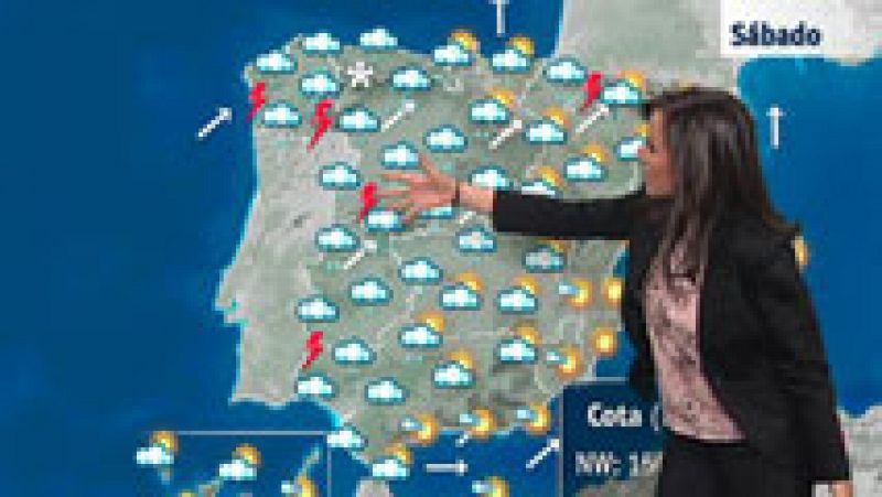 Lluvia en Galicia, Castilla y León, Extremadura, Andalucía y Pirineos