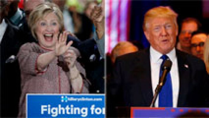 Clinton y Trump consolidan su ventaja en las primarias de EE.UU. con sus victorias en Nueva York