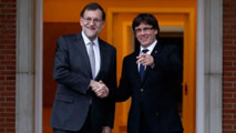 Puigdemont pide el referéndum y Rajoy le advierte de que sin ley no hay democracia