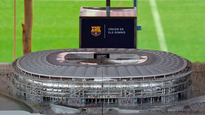 Telediario 1 - El 'Nou Camp Nou' costará 328 millones y acogerá a 105.000 espectadores