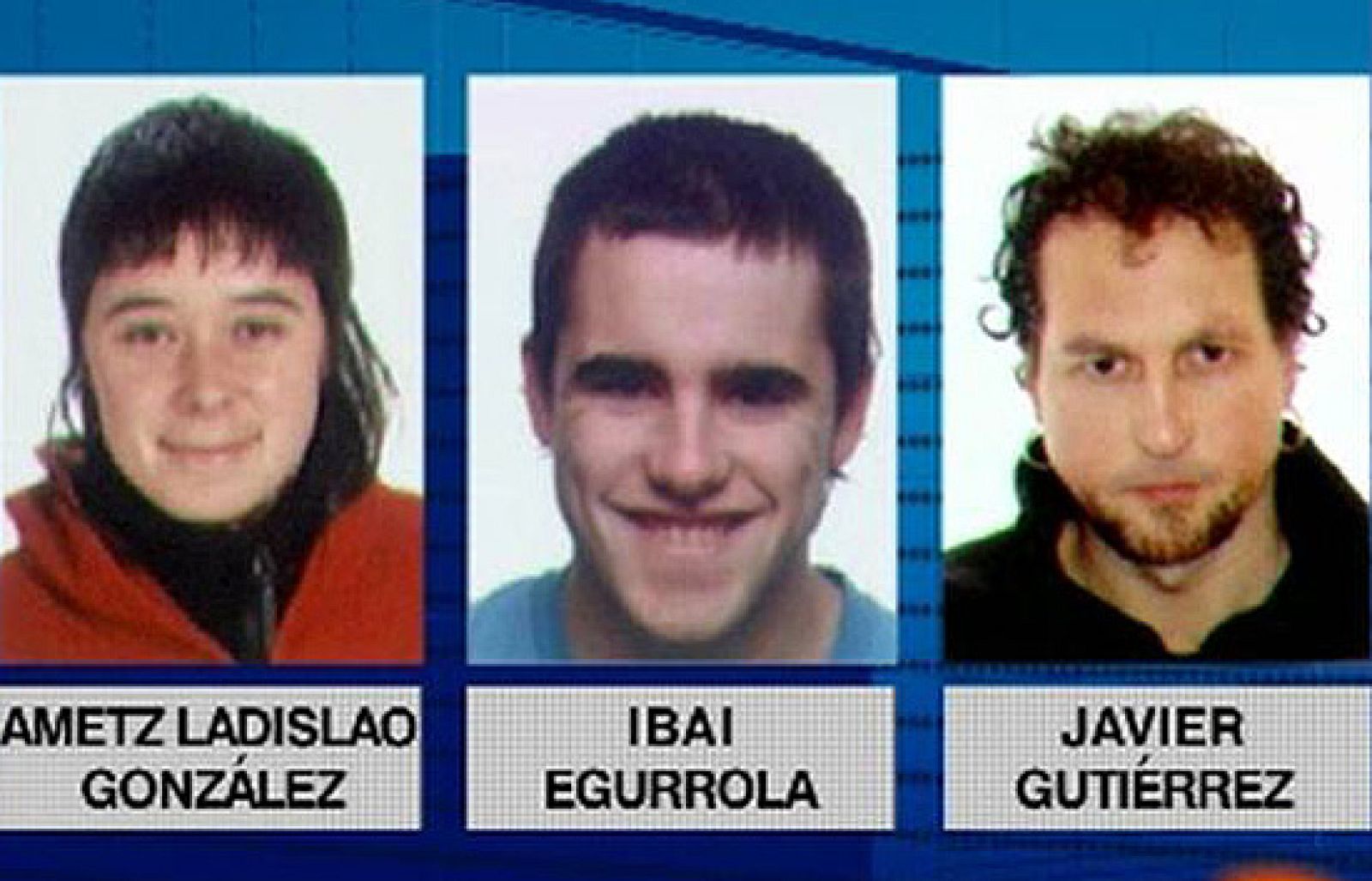 Los detenidos en Irún corresponden a las identidades de Ametz Ladislao, Javier Gutiérrez y Ibai Egurrola, este último iba en las listas de ANV en Getxo en 2007.