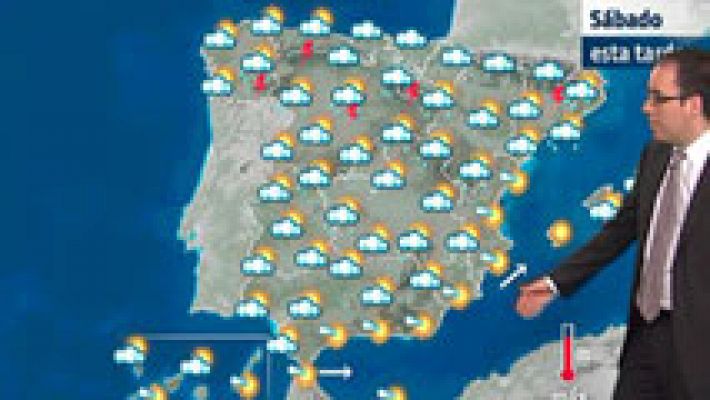 Chubascos fuertes en Cataluña y viento fuerte en el valle del Ebro