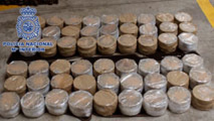 Telediario 1 - Incautados en Pontevedra 56 kilos de heroína