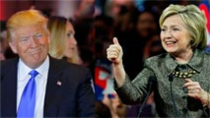 Telediario 1 - Trump y Clinton arrasan en las primarias del noreste