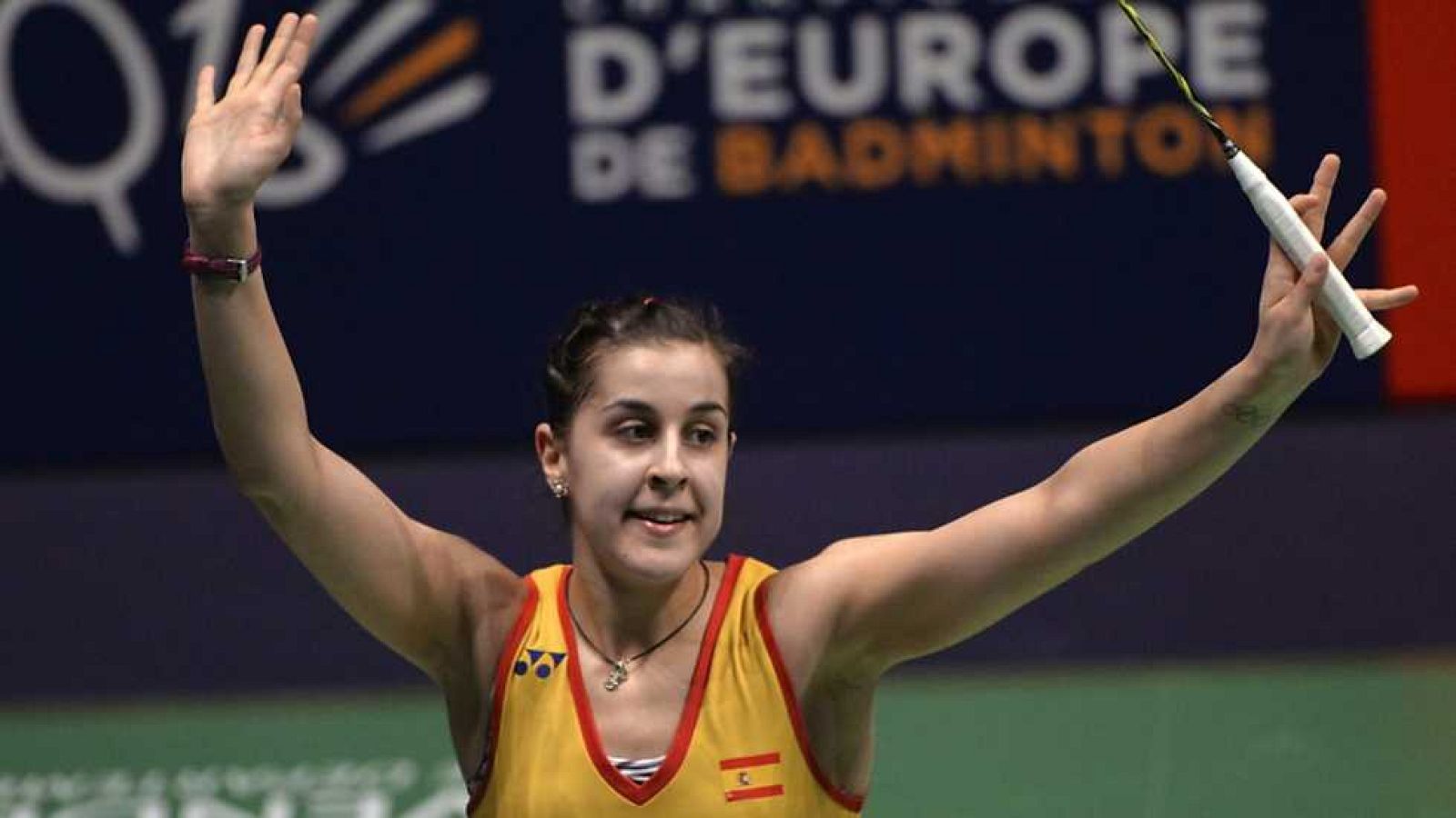 Bádminton - Campeonato de Europa femenino. Semifinal: Carolina Marín - Line Kjaersfeldt - ver ahora