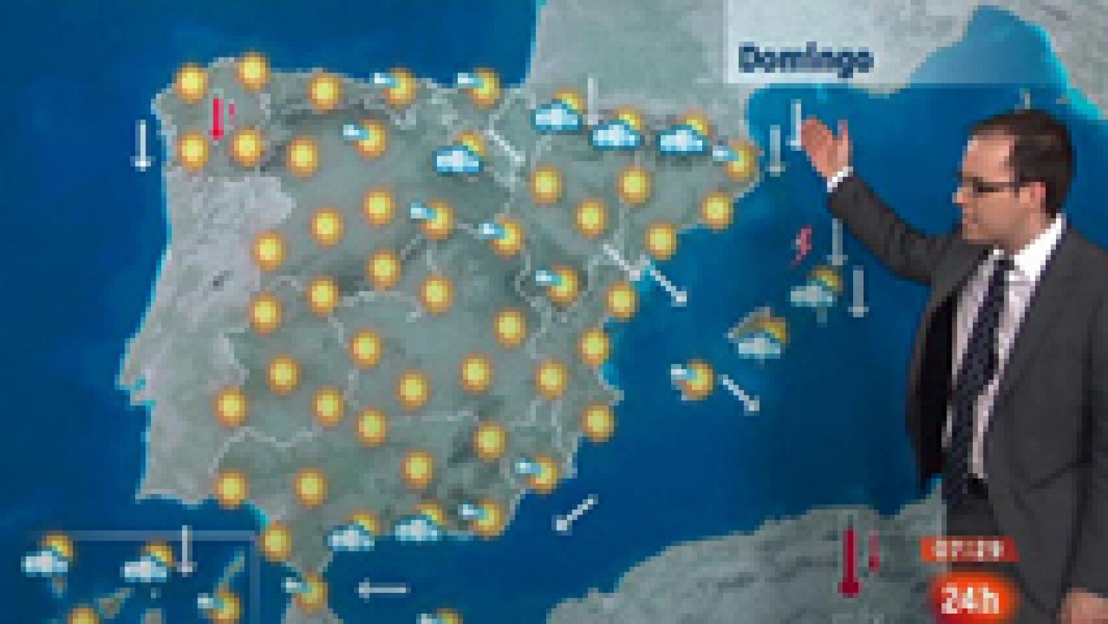 El tiempo: Subida de temperaturas en el Mediterráneo y viento en Pirineos y Baleares | RTVE Play
