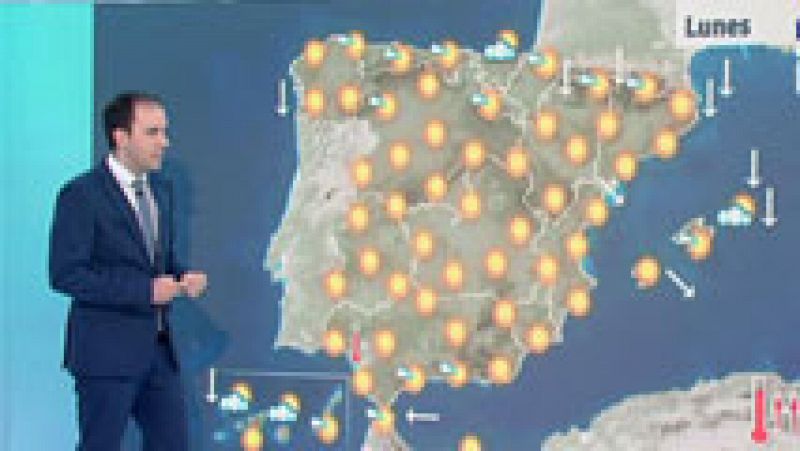 Temperaturas en ascenso en casi toda la península menos en el sur