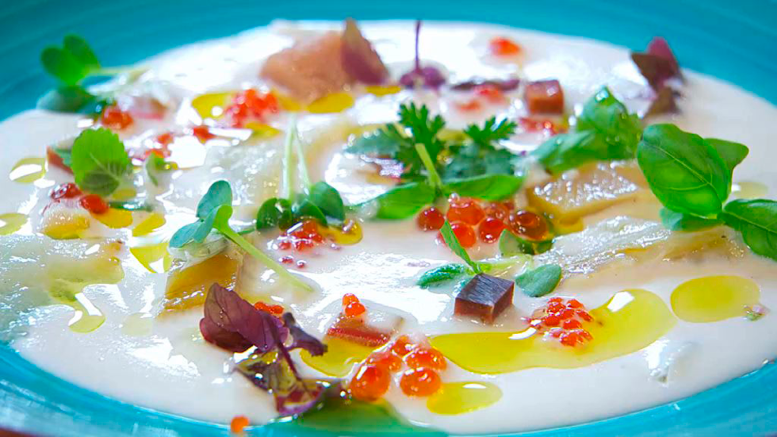 Torres en la cocina - Ajoblanco de coco