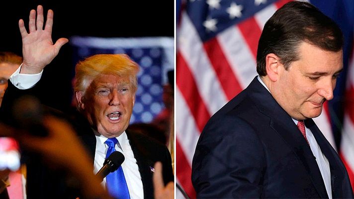 Telediario 1 - Ted Cruz se retira de la carrera presidencial tras una nueva derrota ante Trump