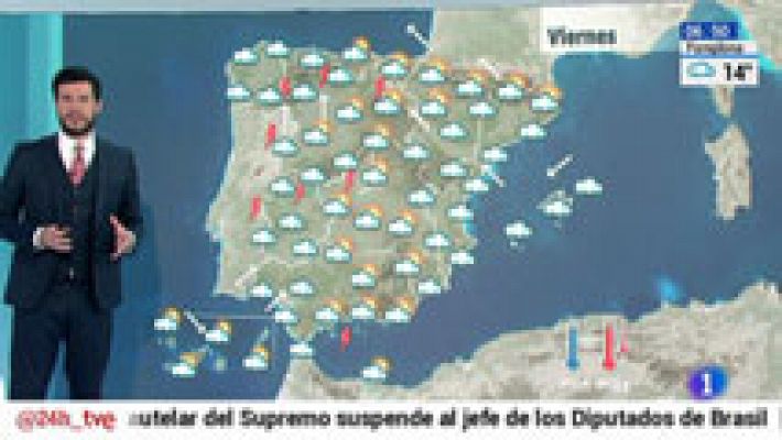 El tiempo - Nubosidad y lluvias generalizadas en toda la península