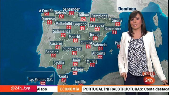 El tiempo - Fuertes lluvias en la franja occidental