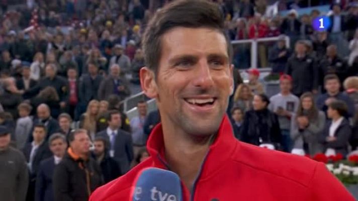 Madrid Open de Tenis - Djokovic muestra su "alegría" tras proclamarse campeón del Open de Madrid