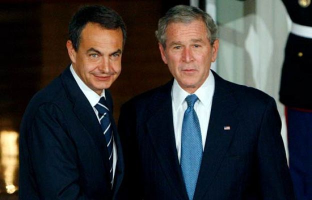 Fue noticia en el Archivo de RTVE - Zapatero visita a Bush
