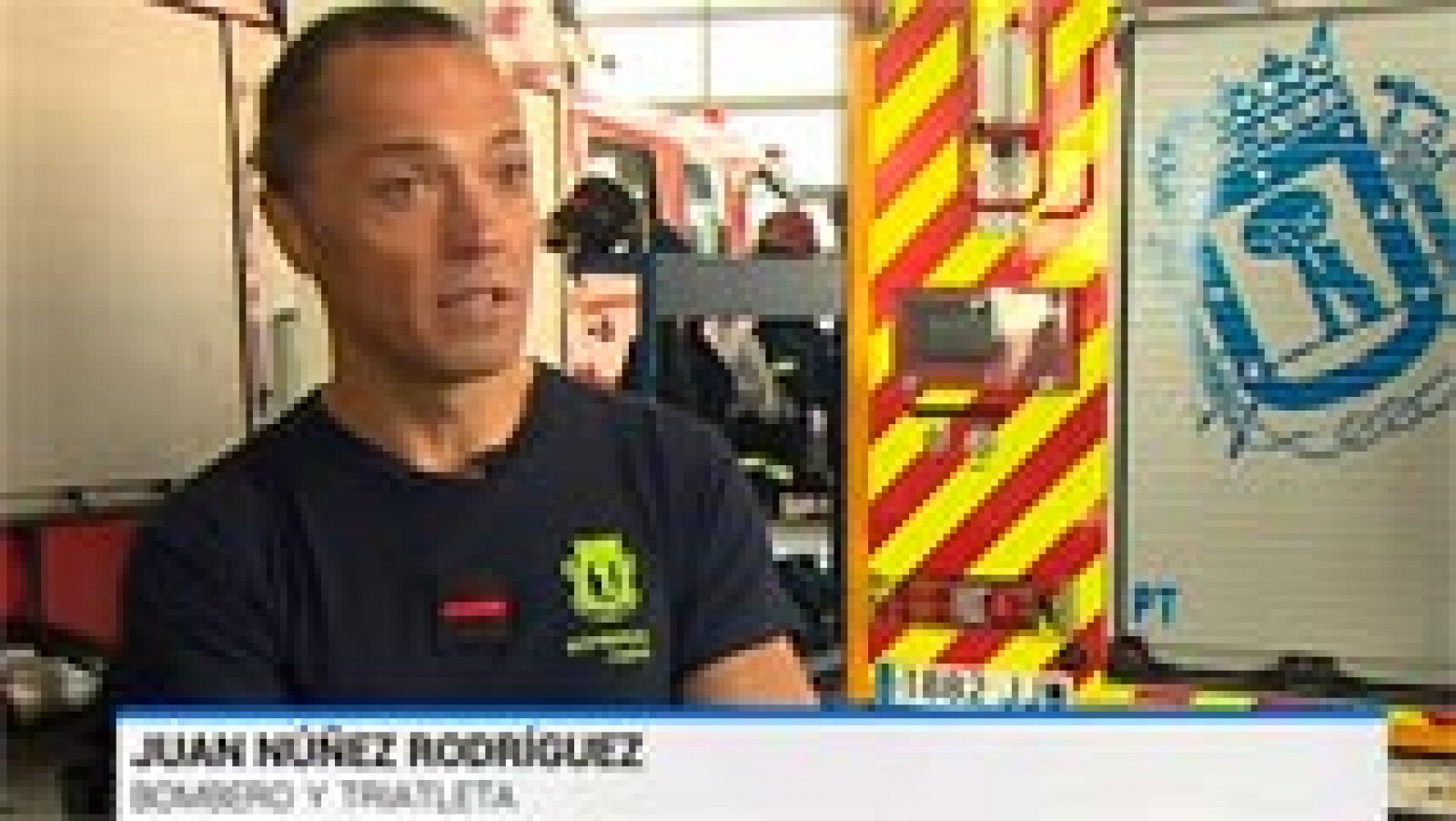 Telediario 1: Juan Núñez, la superación de un bombero triatleta  | RTVE Play