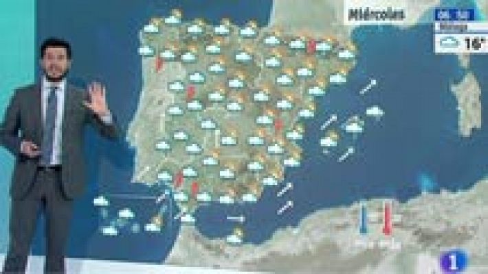 El tiempo - Cielos nubosos y precipitaciones recorren la península