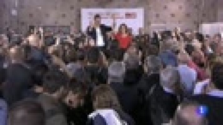 Telediario 1 - Pedro Sánchez asegura que "la izquierda extremista" es la "frontera" del PSOE