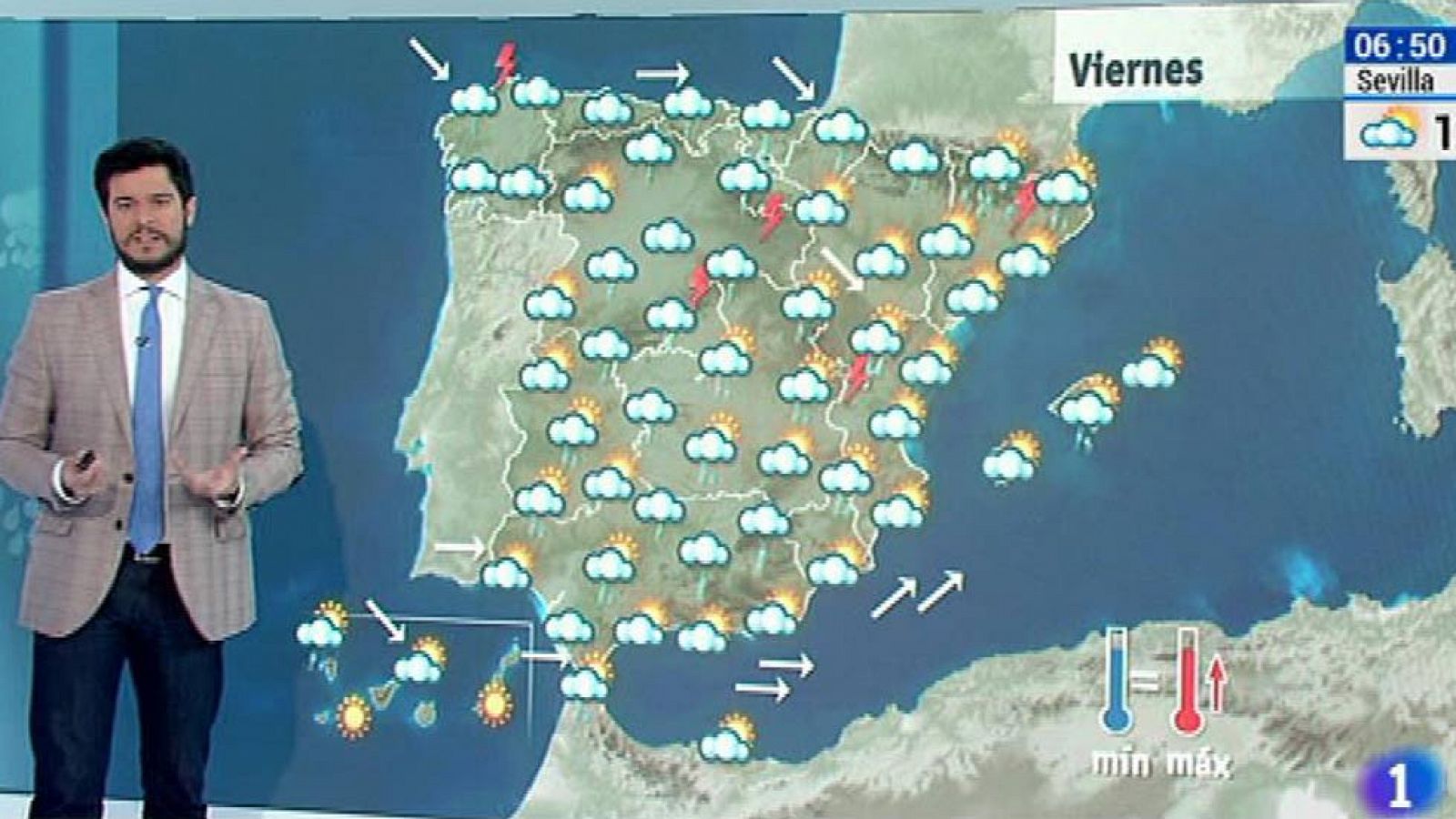 Lluvias en áreas del Cantábrico, Cataluña y centro y norte peninsular