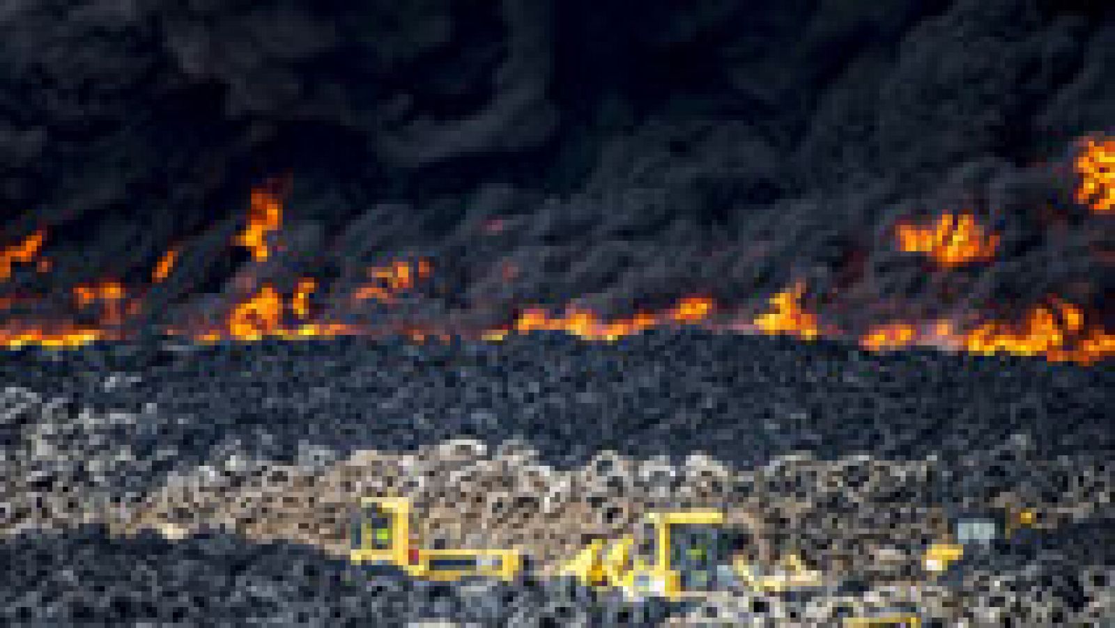 Telediario 1: Un incendio provoca que miles de neumáticos ardan sin control en Seseña | RTVE Play