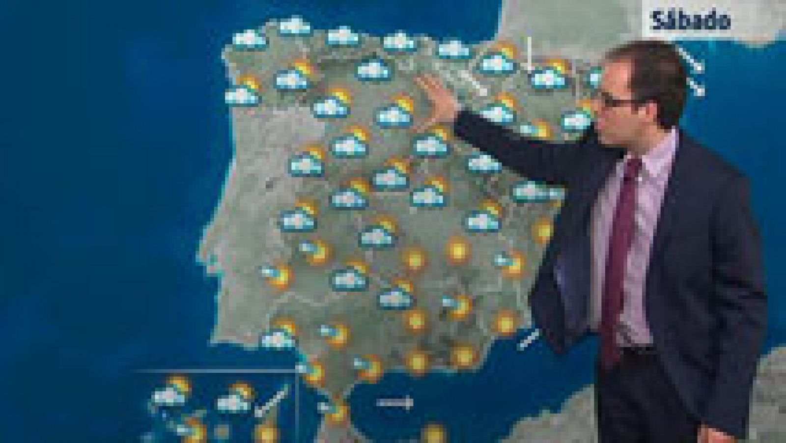 El tiempo: Viento en el Ebro, norte nuboso y más calor en Galicia y Mediterráneo | RTVE Play