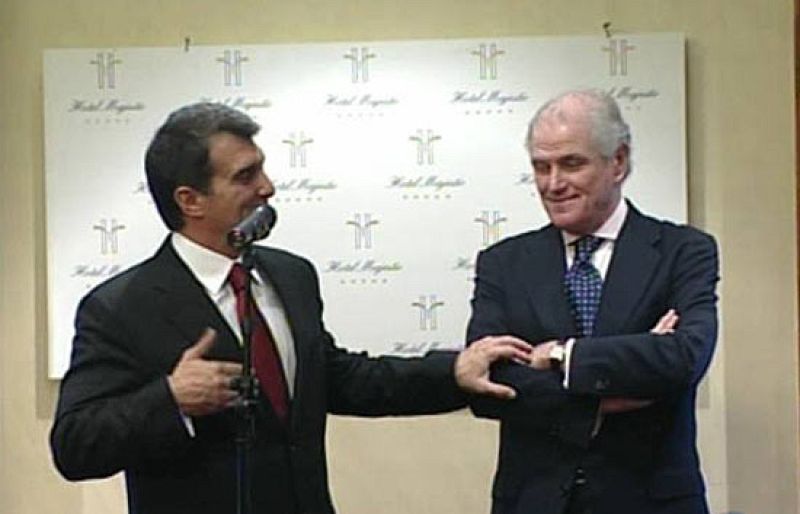 Laporta y Calderón se reúnen antes del derbi