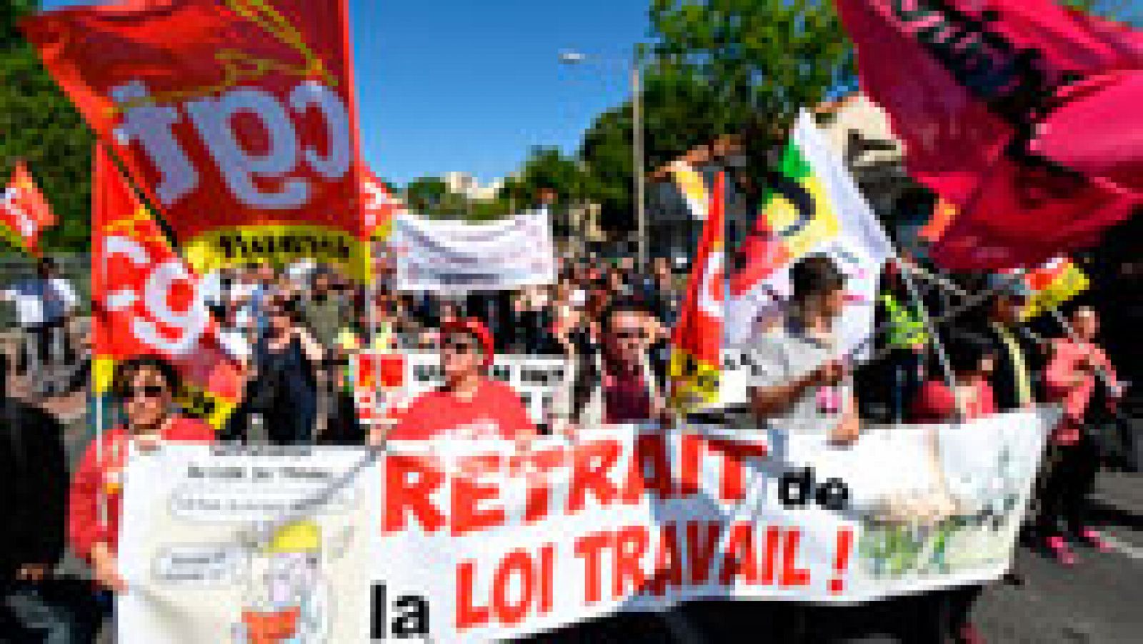 Telediario 1: Movilizaciones en Francia contra la reforma laboral de Hollande | RTVE Play