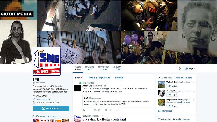 Telediario 1 - Piratas informáticos filtran los datos personales de 5.600 mossos