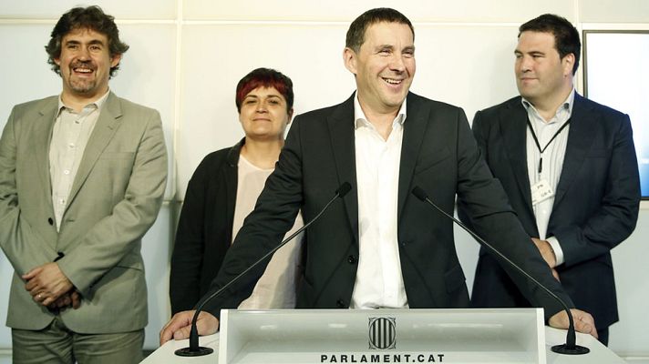 Telediario 1 - Otegi asegura que siente "sana envidia" por el proceso soberanista catalán que considera "ejemplar"