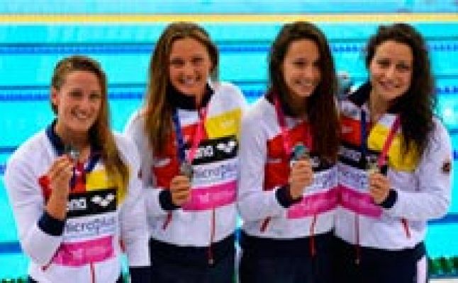 España, plata europea en la final de los 4x200 femeninos