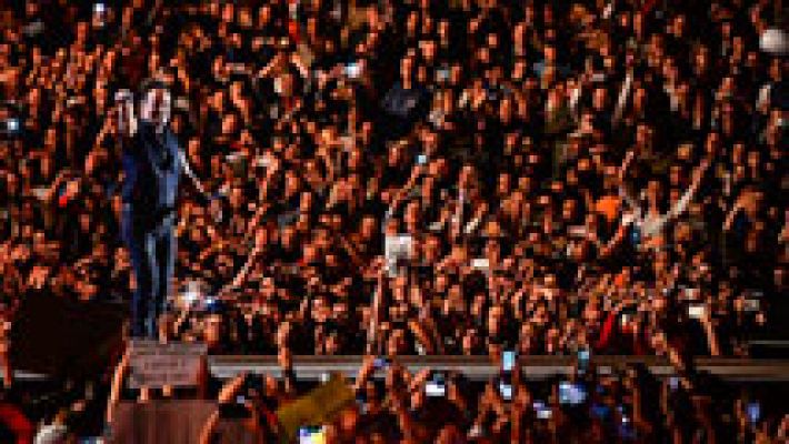 Telediario 1 - Bruce Springdteen el `Boss' conquista  al público donostiarra