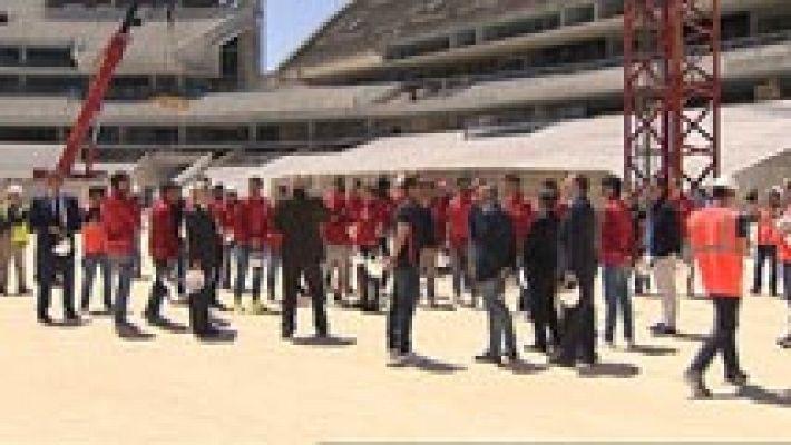 Telediario 1 - El Atlético de Madrid visita la Peineta