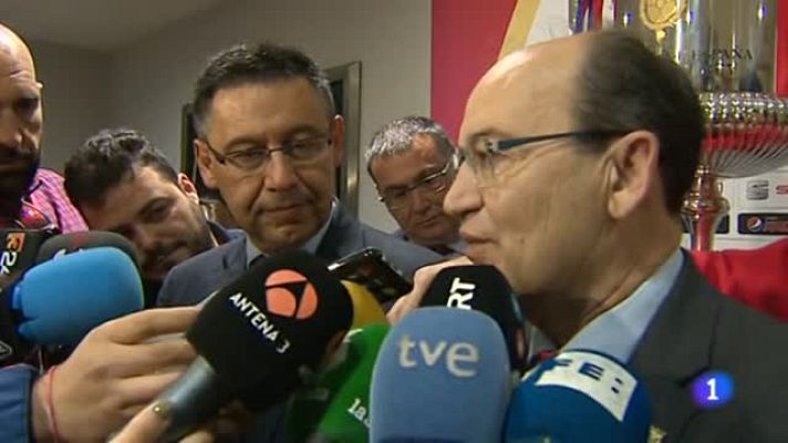 Telediario 1 - Los presidentes ven la final "al 50%"